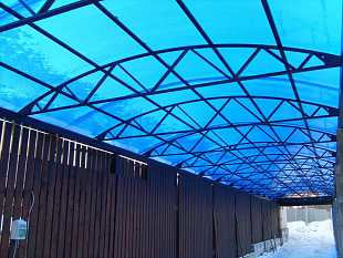 Сотовый поликарбонат Novattro 10мм синий 2,10х12,0