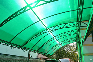 Сотовый поликарбонат Polygal Колибри 4мм Зеленый 2,10x12,00